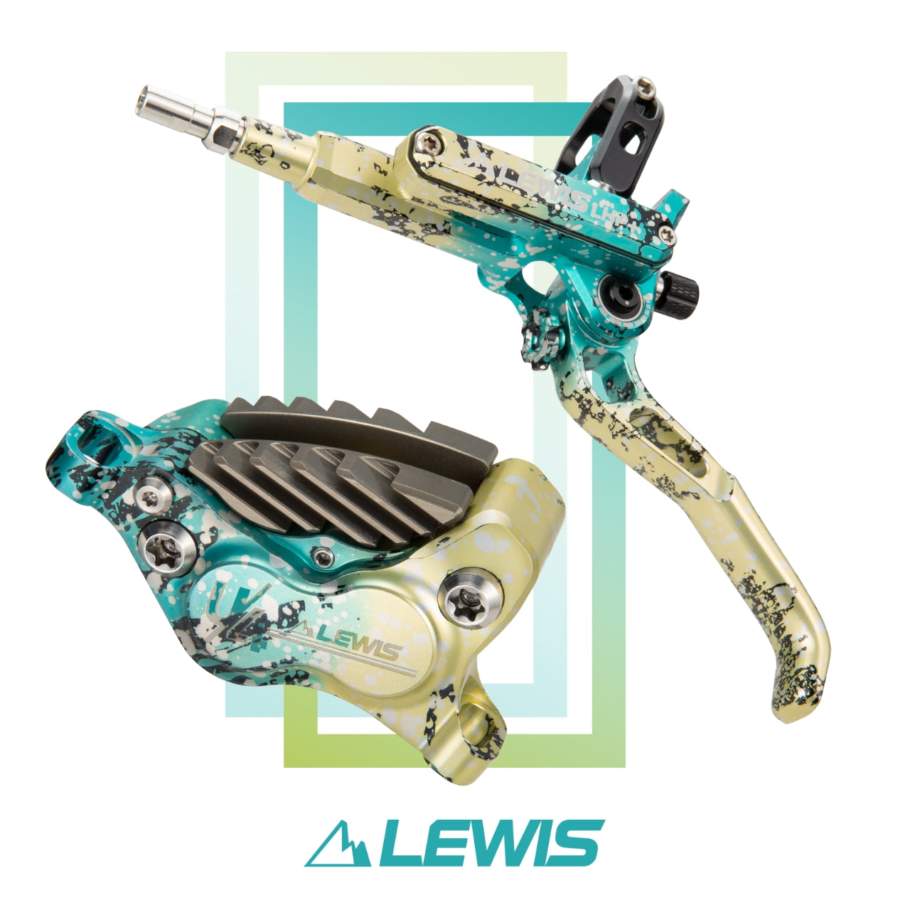 Lewis Brake LHP-U4 4-Piston Disc Brake with Cooling Fins