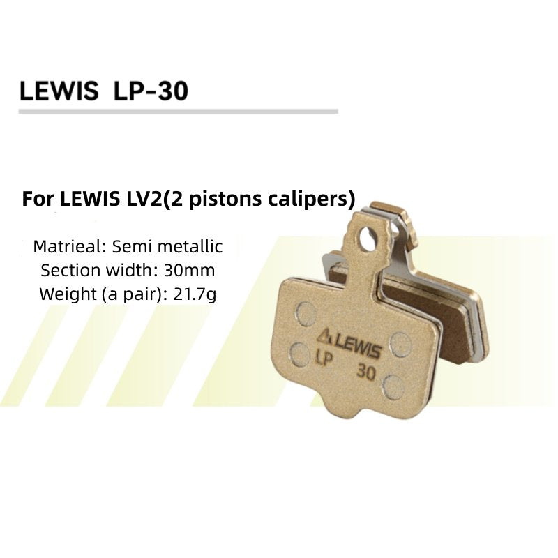 Lewis LP Serie Semi Metallic Brake Pads for LV2/LV4/LH4/LHT