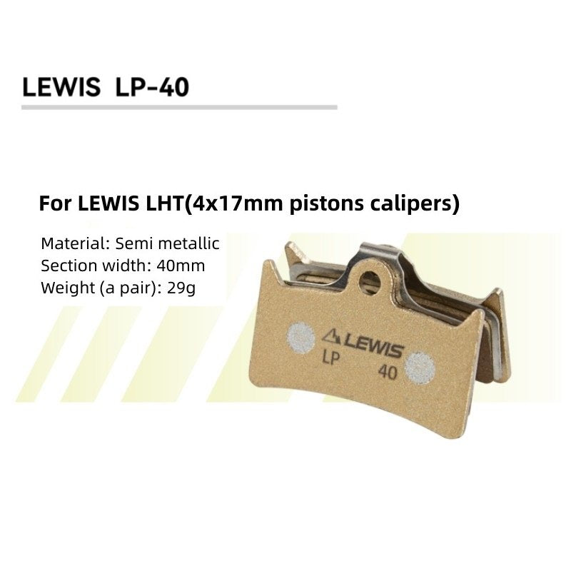 Lewis LP Serie Semi Metallic Brake Pads for LV2/LV4/LH4/LHT