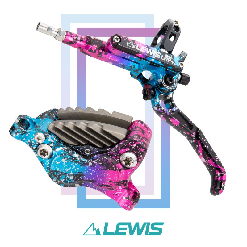 Lewis Brake LHP-U4 4-Piston Disc Brake with Cooling Fins
