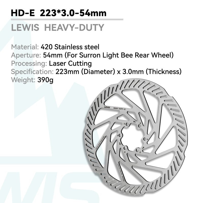 Lewis HD-E Disc Brake Rotor 2.3/3mm Thick for E-motor
